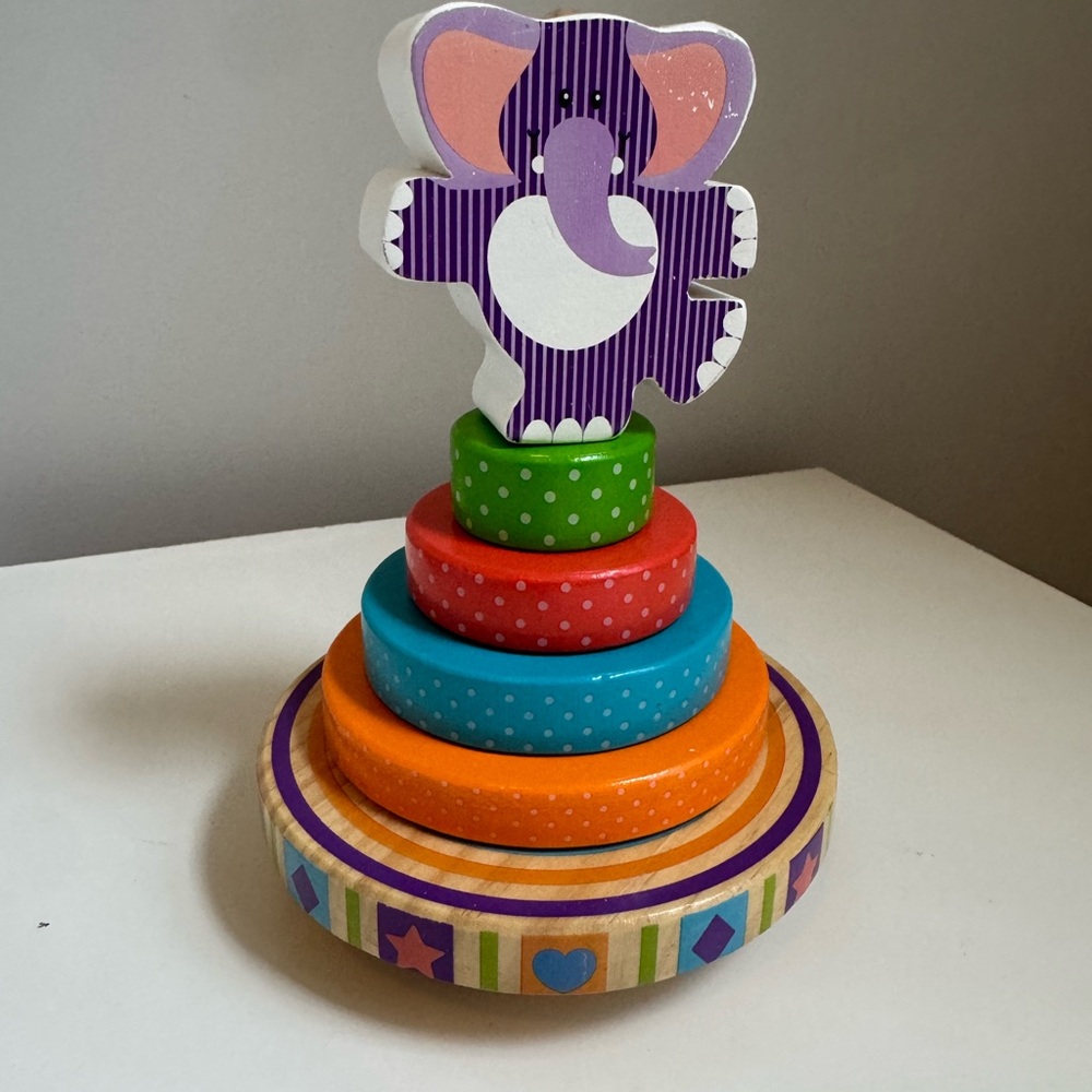 Melissa & Doug Colorful Elephant Stacking Toy